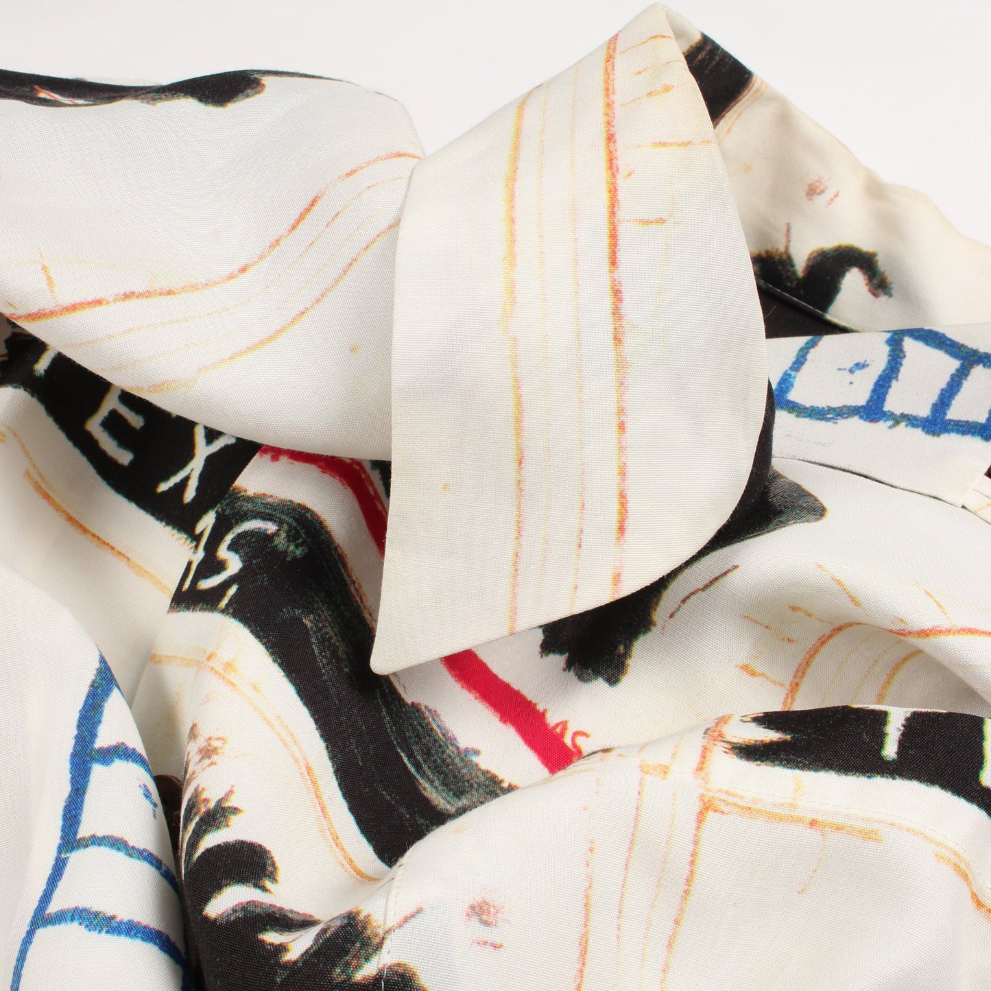WACKO MARIA × JEAN-MICHEL BASQUIAT 総柄 半袖 シャツ レーヨン ホワイト ブラック マルチカラー ワコマリア