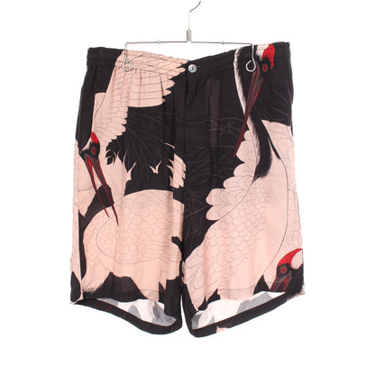 BUDSPOOL × GAKKIN 赤目鶴 パンツ レーヨン ブラック ベージュ レッド バッズプール