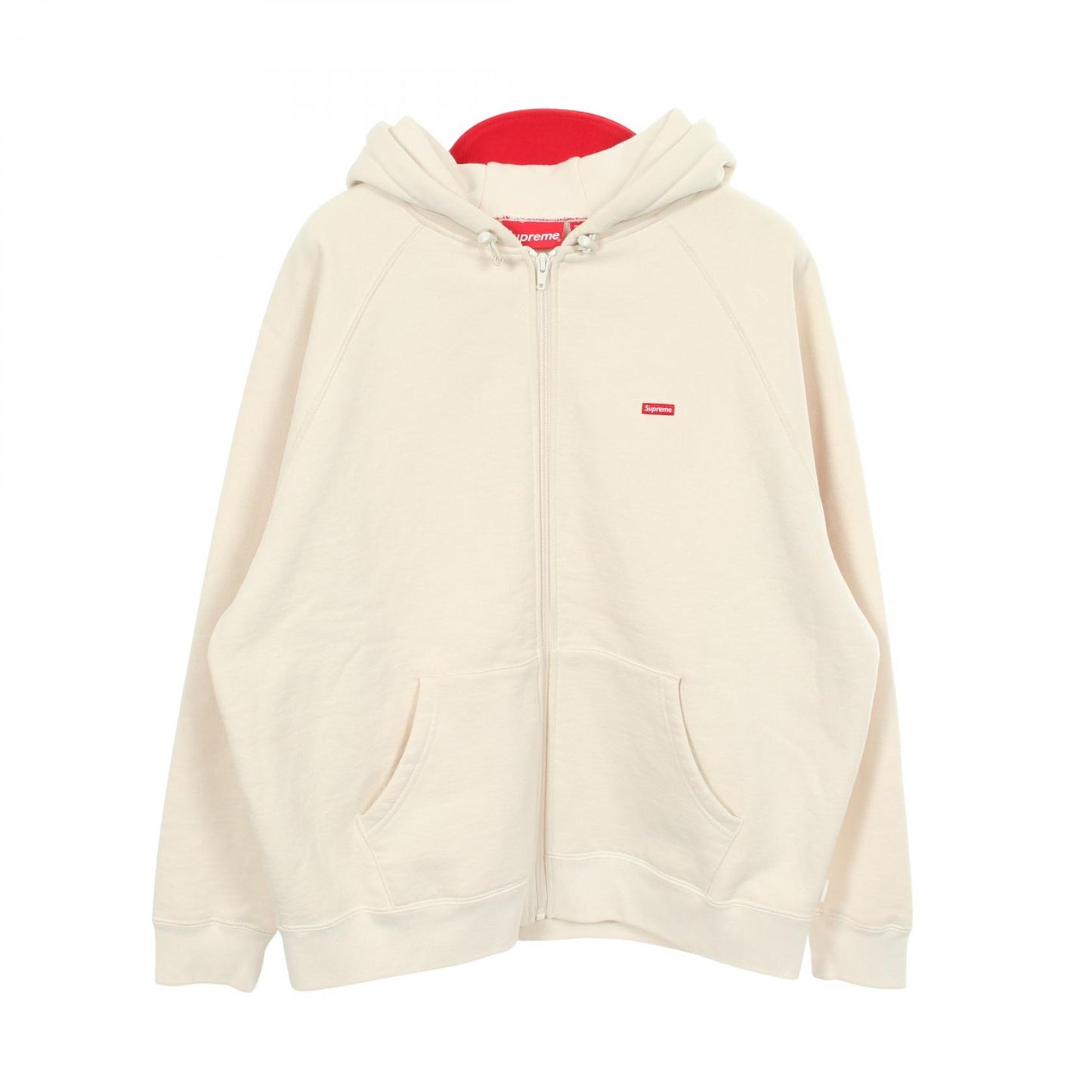 Brim Zip Up Hooded Sweatshirt 裏起毛 ジップアップパーカー コットン アイボリー レッド シュプリーム トップス Supreme