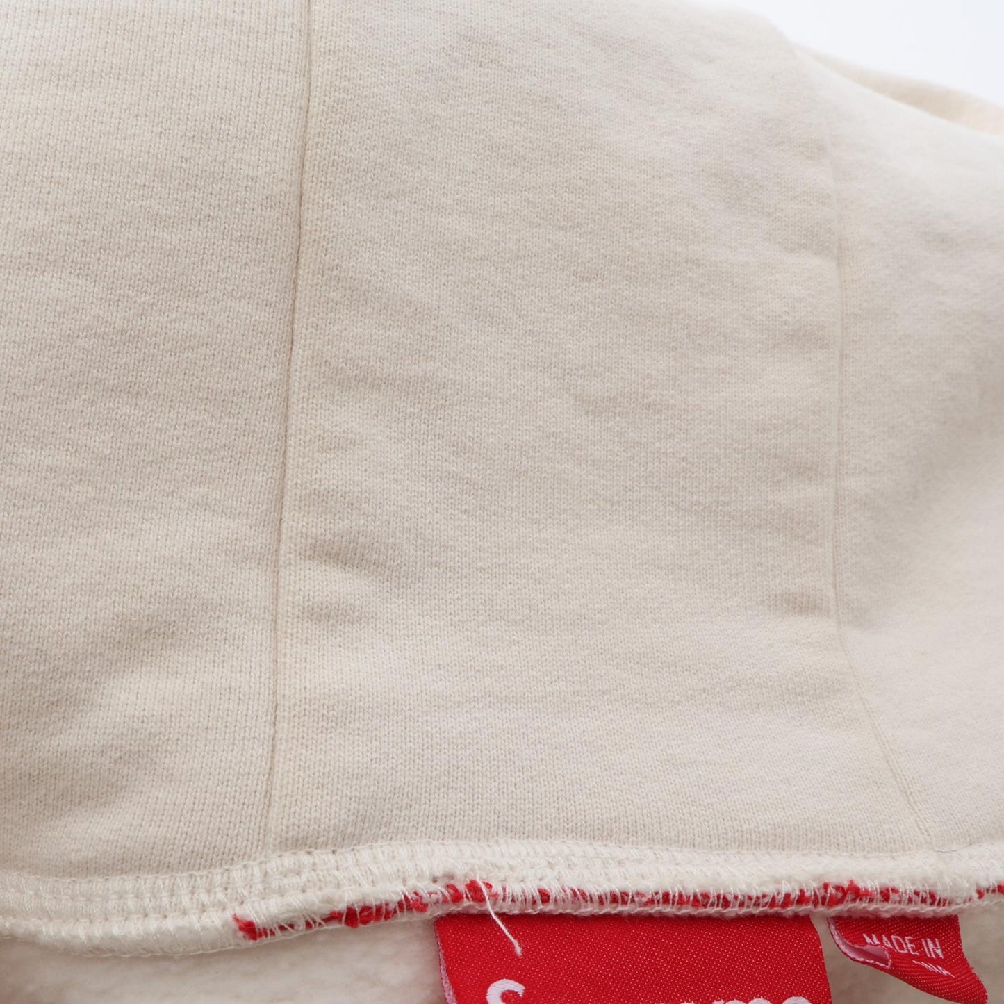 Brim Zip Up Hooded Sweatshirt 裏起毛 ジップアップパーカー コットン アイボリー レッド シュプリーム トップス Supreme