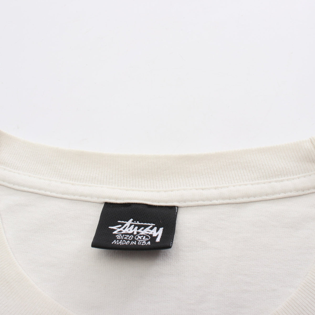 STUSSY No4 Pigment Dyed Tee SSリンク X 半袖Tシャツ コットン ホワイト ブラック ステューシー