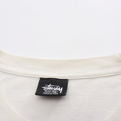 STUSSY No4 Pigment Dyed Tee SSリンク X 半袖Tシャツ コットン ホワイト ブラック ステューシー
