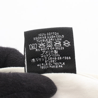 STUSSY No4 Pigment Dyed Tee SSリンク X 半袖Tシャツ コットン ホワイト ブラック ステューシー