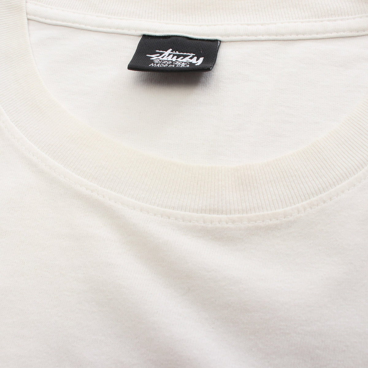 STUSSY No4 Pigment Dyed Tee SSリンク X 半袖Tシャツ コットン ホワイト ブラック ステューシー