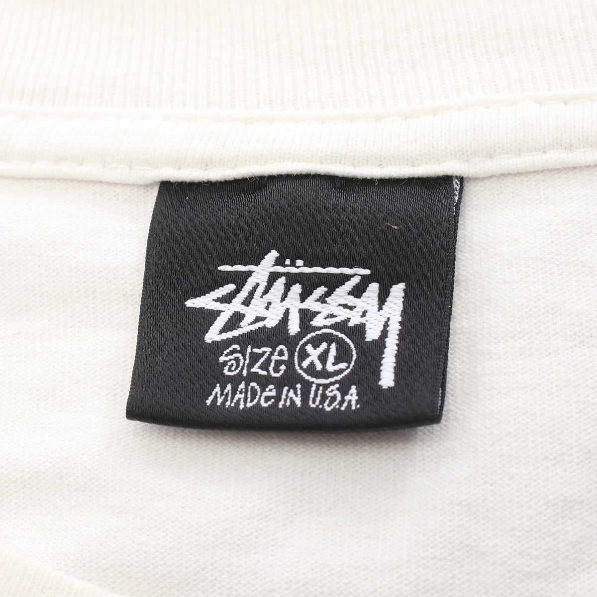 STUSSY No4 Pigment Dyed Tee SSリンク X 半袖Tシャツ コットン ホワイト ブラック ステューシー