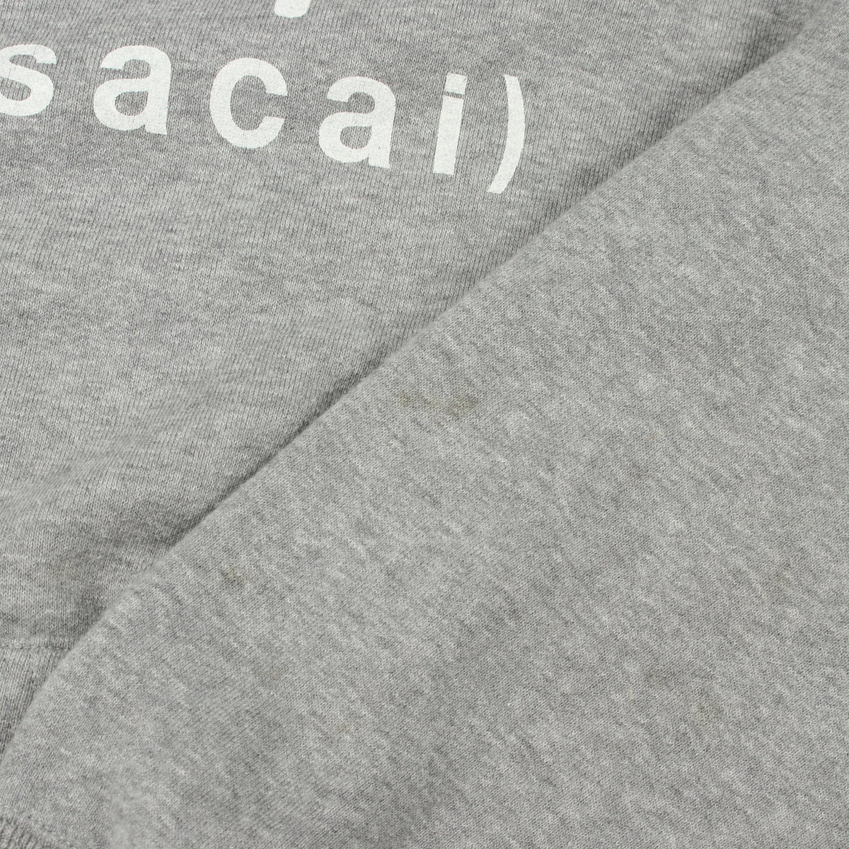 Sacai × Fragment Design ロゴプリント ジップアップパーカー コットン グレー サカイ
