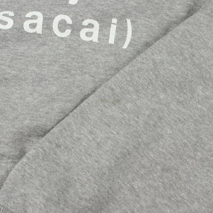 Sacai × Fragment Design ロゴプリント ジップアップパーカー コットン グレー サカイ