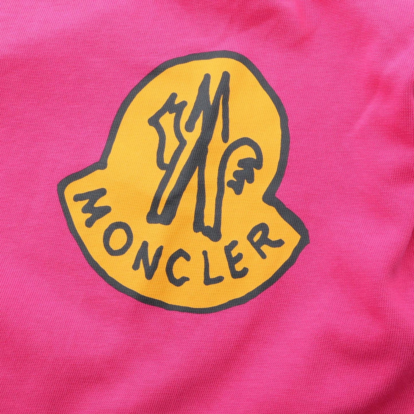 GENIUS 2 MONCLER 1952 ロゴプリント 長袖Tシャツ コットン ピンクパープル モンクレール