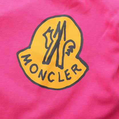 GENIUS 2 MONCLER 1952 ロゴプリント 長袖Tシャツ コットン ピンクパープル モンクレール