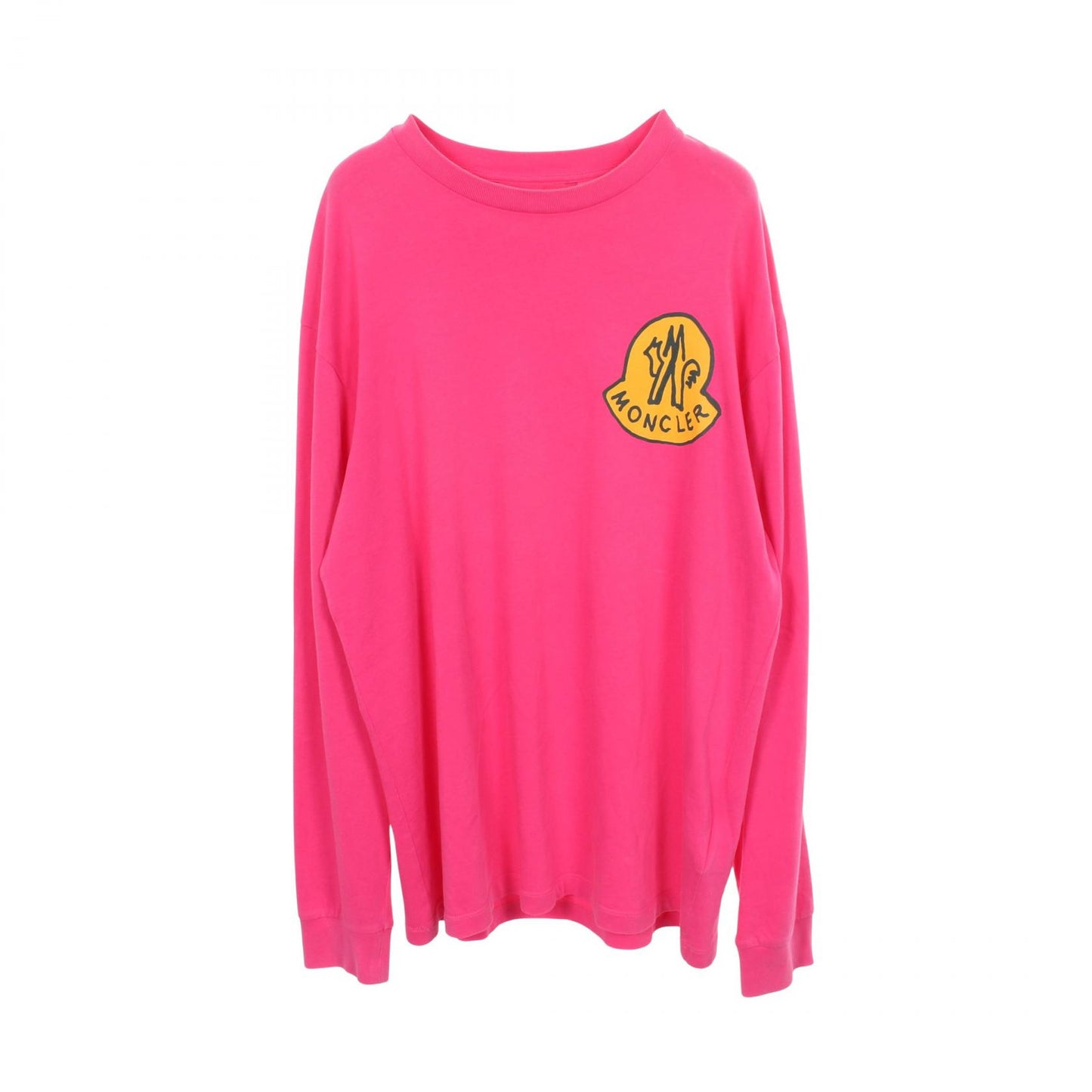 GENIUS 2 MONCLER 1952 ロゴプリント 長袖Tシャツ コットン ピンクパープル モンクレール