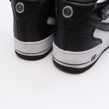 NIKE × STUSSY AIR FORCE 1 MID ハイカットスニーカー レザー ホワイト ブラック ステューシー