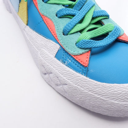 NIKE × KAWS × sacai Blazer Low スニーカー レザー ライトブルー エメラルドグリーン マルチカラー ナイキ