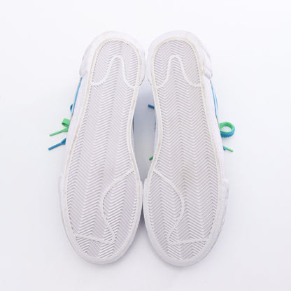 NIKE × KAWS × sacai Blazer Low スニーカー レザー ライトブルー エメラルドグリーン マルチカラー ナイキ