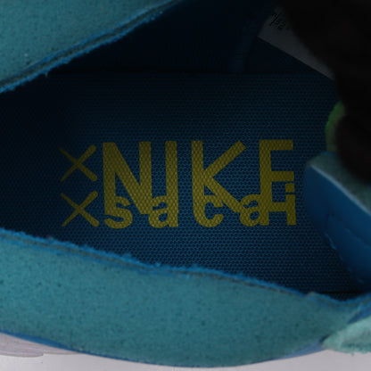 NIKE × KAWS × sacai Blazer Low スニーカー レザー ライトブルー エメラルドグリーン マルチカラー ナイキ