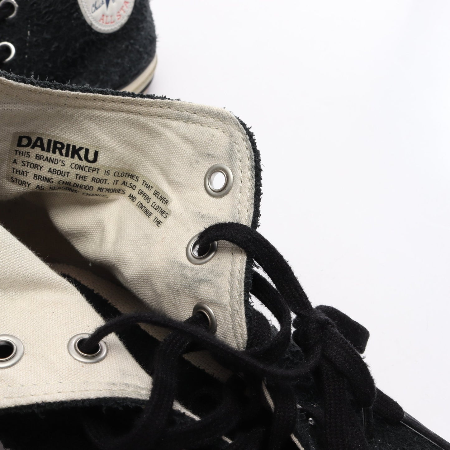 DAIRIKU × CONVERSE ALL STAR US HI ハイカットスニーカー ファブリック ブラック ダイリク