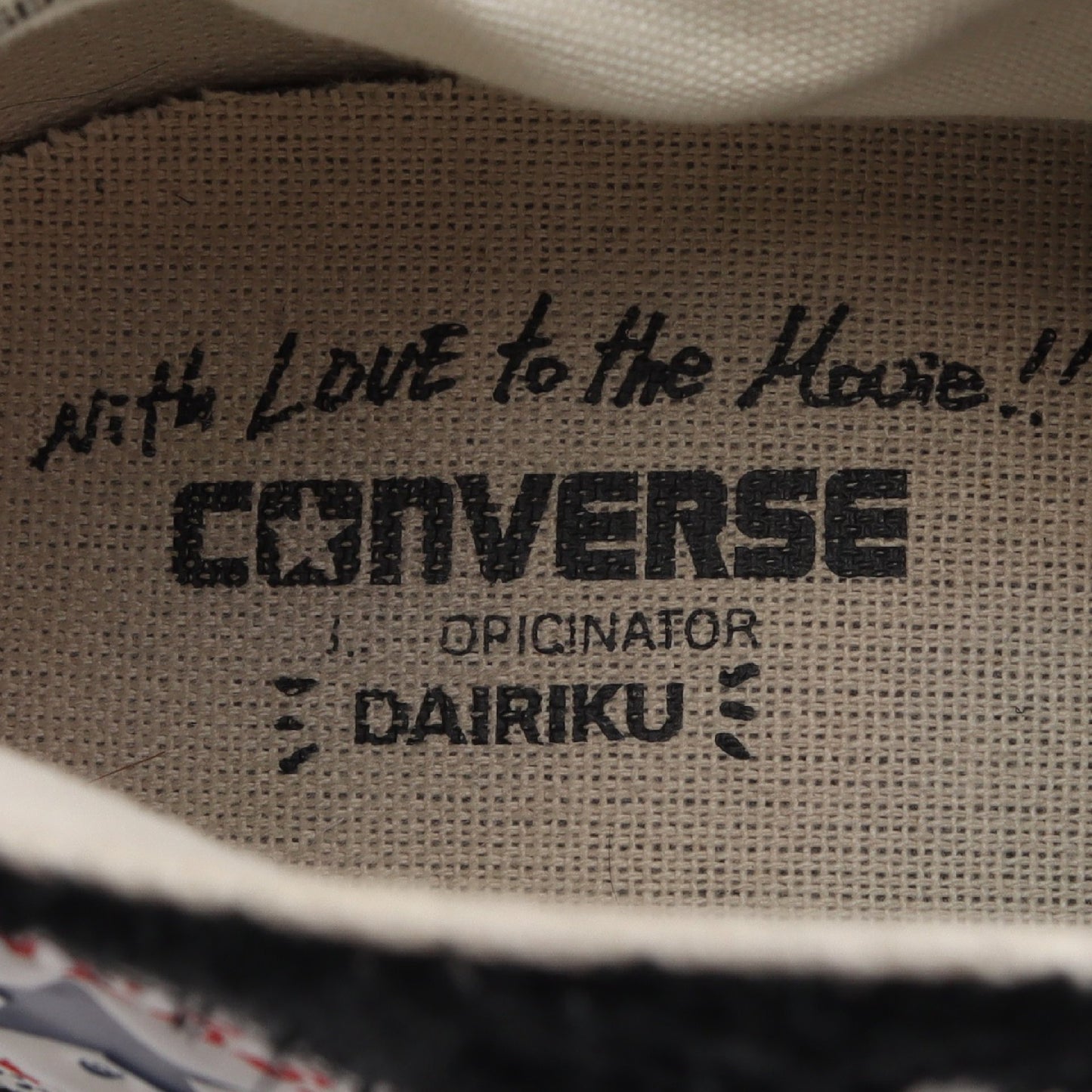 DAIRIKU × CONVERSE ALL STAR US HI ハイカットスニーカー ファブリック ブラック ダイリク