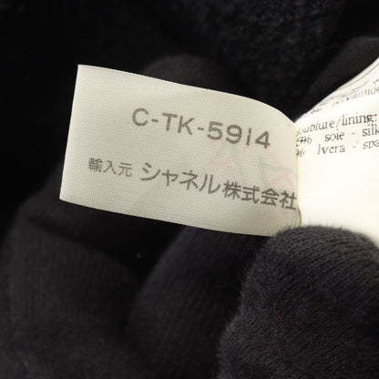 ココマークボタン ツイード スカートスーツ ウール ナイロン ブラック 96A シャネル