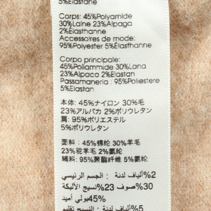 パールボタン ハイネック ニット ナイロン ウール アルパカ ベージュ スリーワンフィリップリム