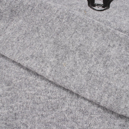 スカル刺繍 Vネック ニット カシミヤ グレー イエロー ルシアンペラフィネ トップス lucien pellat-finet
