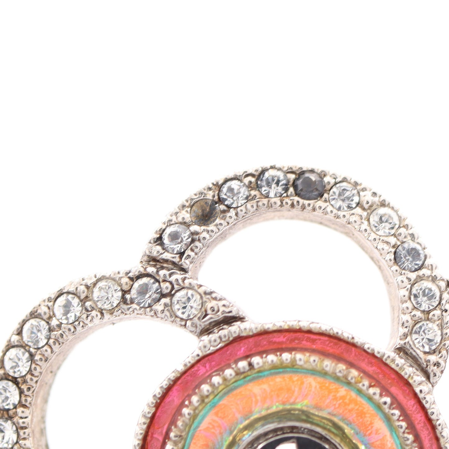 カメリア ココマーク ピアス GP ラインストーン ゴールド クリア ピンク 17S シャネル アクセサリー CHANEL