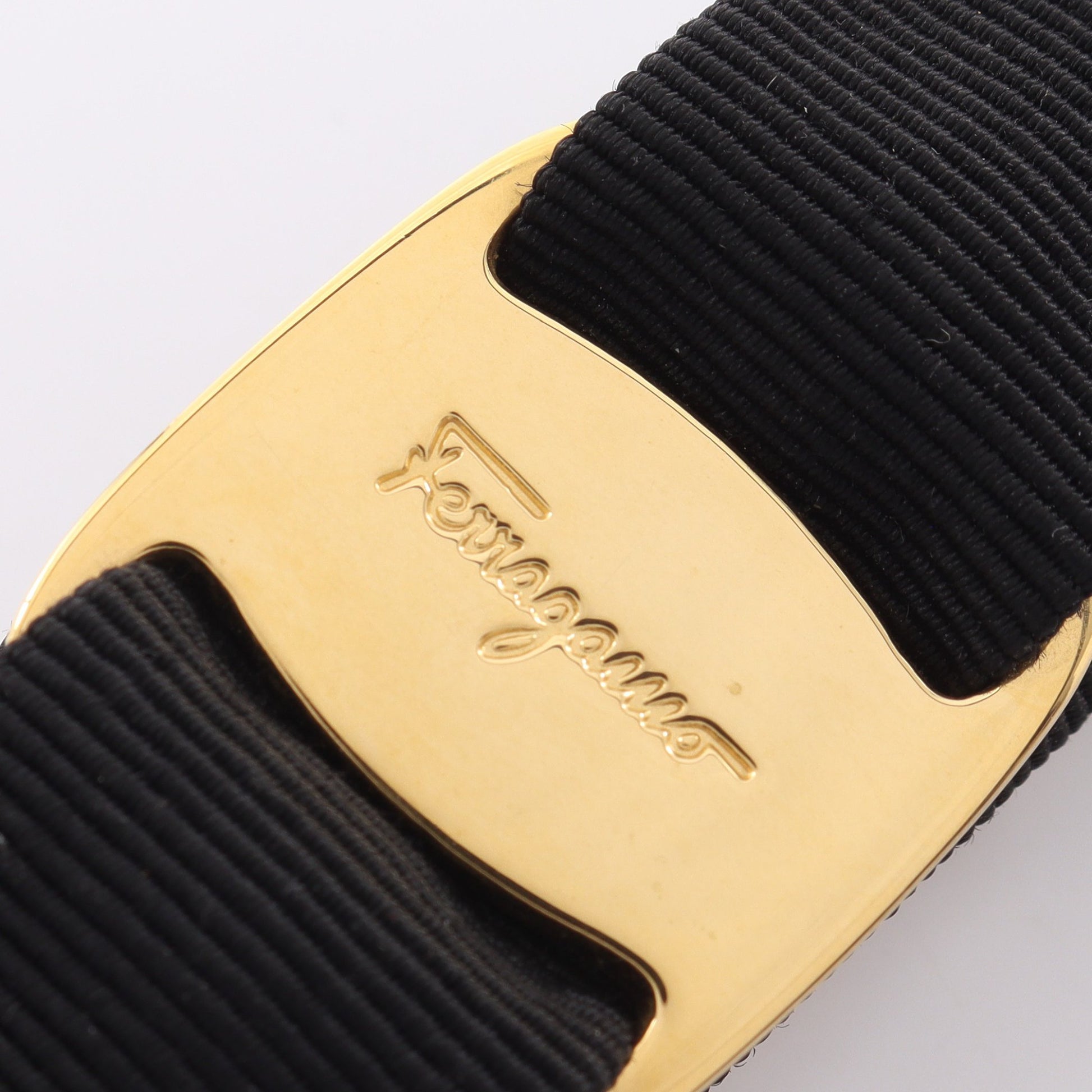 ヴァラリボン バレッタ GP ファブリック ブラック サルヴァトーレフェラガモ アクセサリー Salvatore Ferragamo