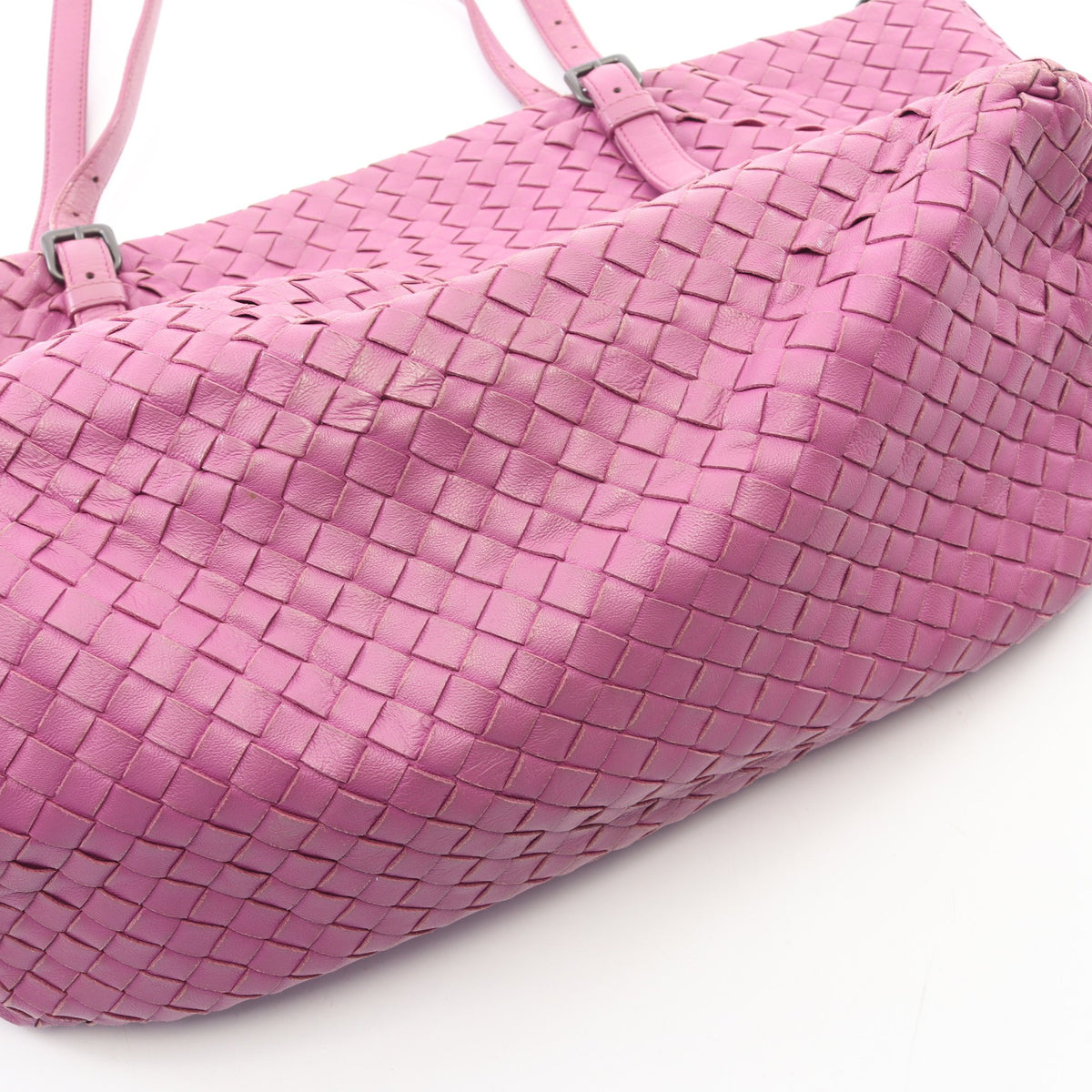 イントレチャート ショルダーバッグ トートバッグ レザー パープル ボッテガヴェネタ バッグ BOTTEGA VENETA