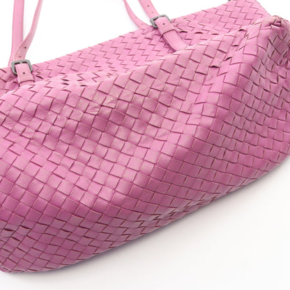 イントレチャート ショルダーバッグ トートバッグ レザー パープル ボッテガヴェネタ バッグ BOTTEGA VENETA