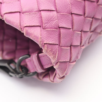 イントレチャート ショルダーバッグ トートバッグ レザー パープル ボッテガヴェネタ バッグ BOTTEGA VENETA