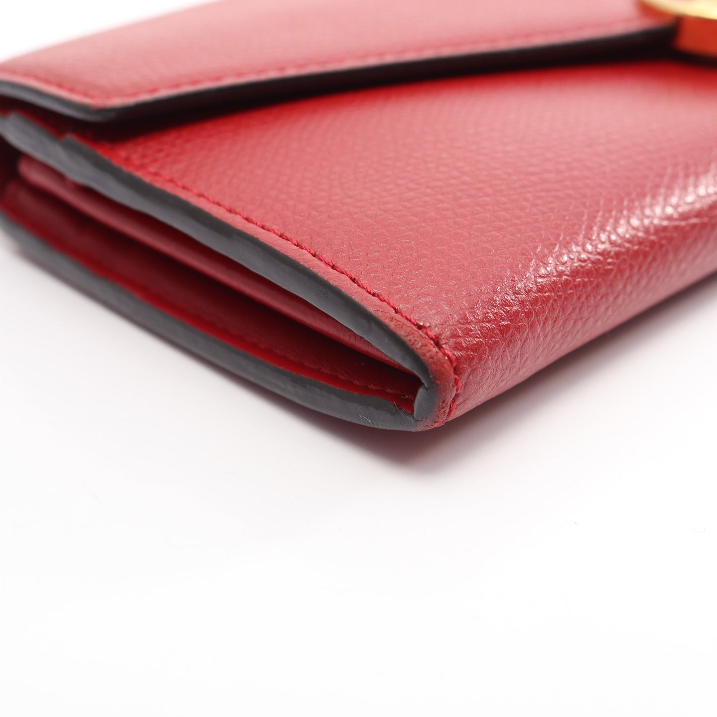 エフ イズ 二つ折り長財布 レザー レッド フェンディ 財布・小物 FENDI