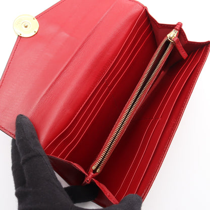 エフ イズ 二つ折り長財布 レザー レッド フェンディ 財布・小物 FENDI