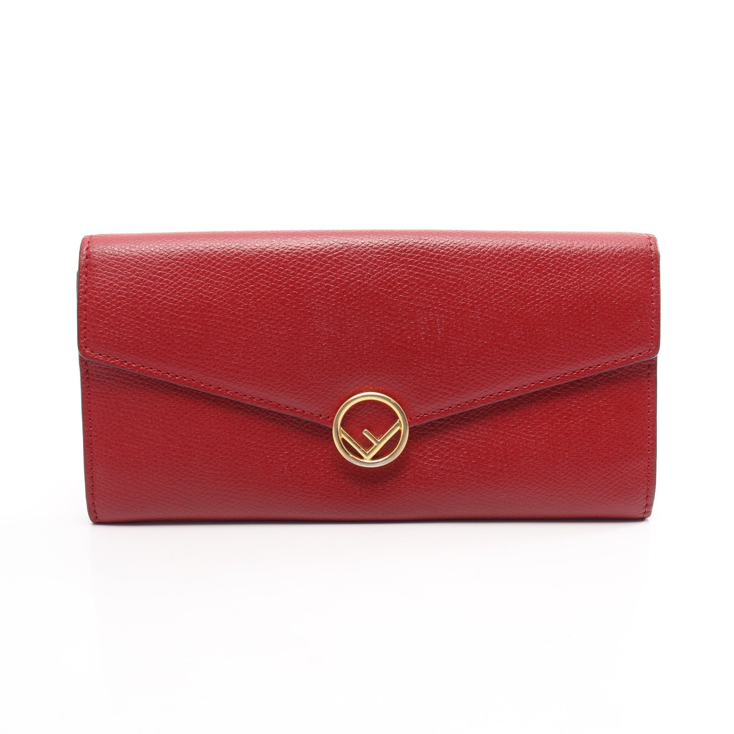 エフ イズ 二つ折り長財布 レザー レッド フェンディ 財布・小物 FENDI