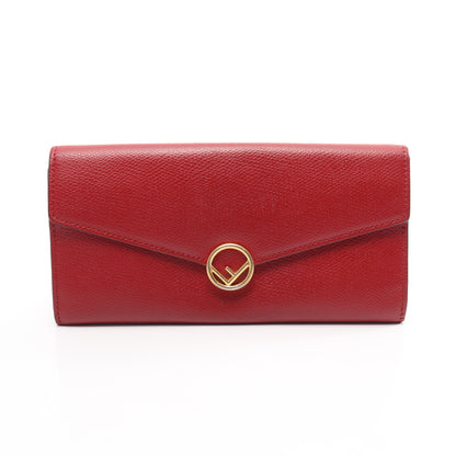 エフ イズ 二つ折り長財布 レザー レッド フェンディ 財布・小物 FENDI