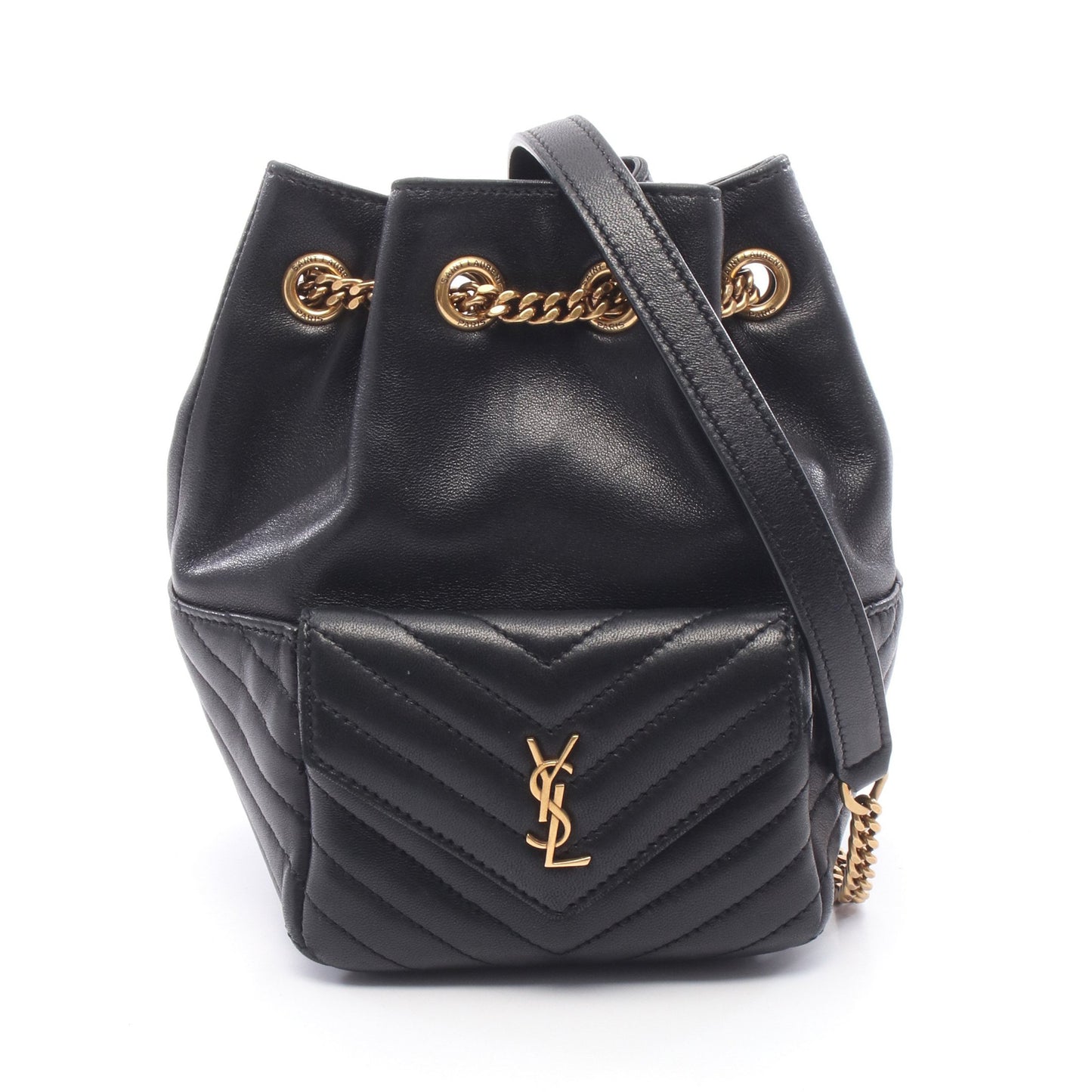 ジョー ミニ バケットバッグ チェーンショルダーバッグ レザー ブラック サンローランパリ バッグ SAINT LAURENT PARIS