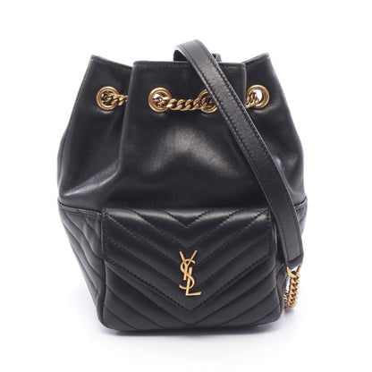 ジョー ミニ バケットバッグ チェーンショルダーバッグ レザー ブラック サンローランパリ バッグ SAINT LAURENT PARIS