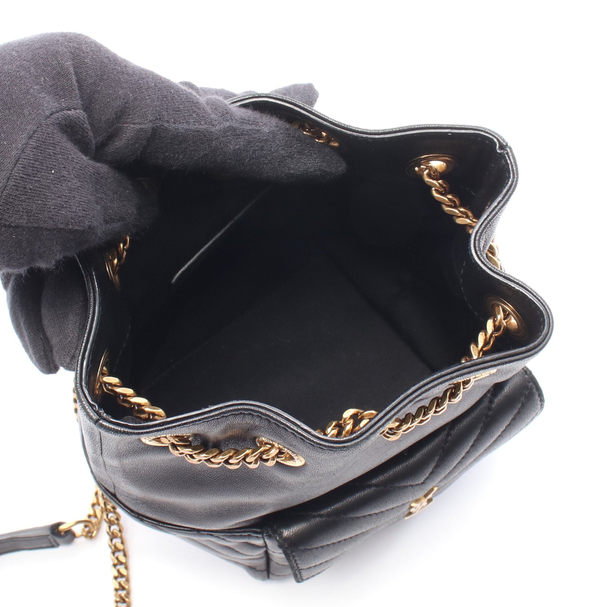 ジョー ミニ バケットバッグ チェーンショルダーバッグ レザー ブラック サンローランパリ バッグ SAINT LAURENT PARIS