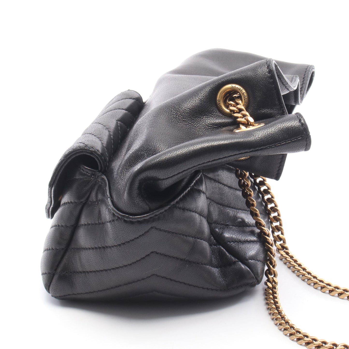 ジョー ミニ バケットバッグ チェーンショルダーバッグ レザー ブラック サンローランパリ バッグ SAINT LAURENT PARIS