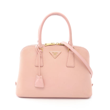 SAFFIANO LUX 2WAY ハンドバッグ サフィアーノレザー ピンク プラダ