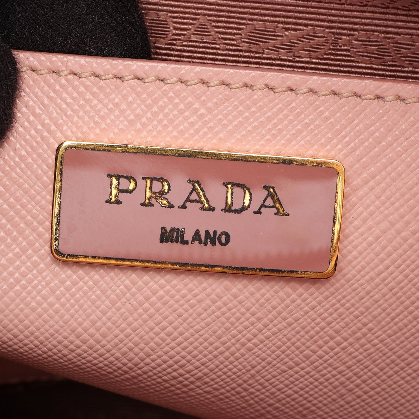 SAFFIANO LUX 2WAY ハンドバッグ サフィアーノレザー ピンク プラダ
