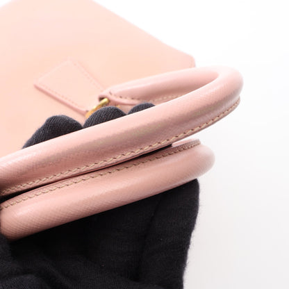 SAFFIANO LUX 2WAY ハンドバッグ サフィアーノレザー ピンク プラダ