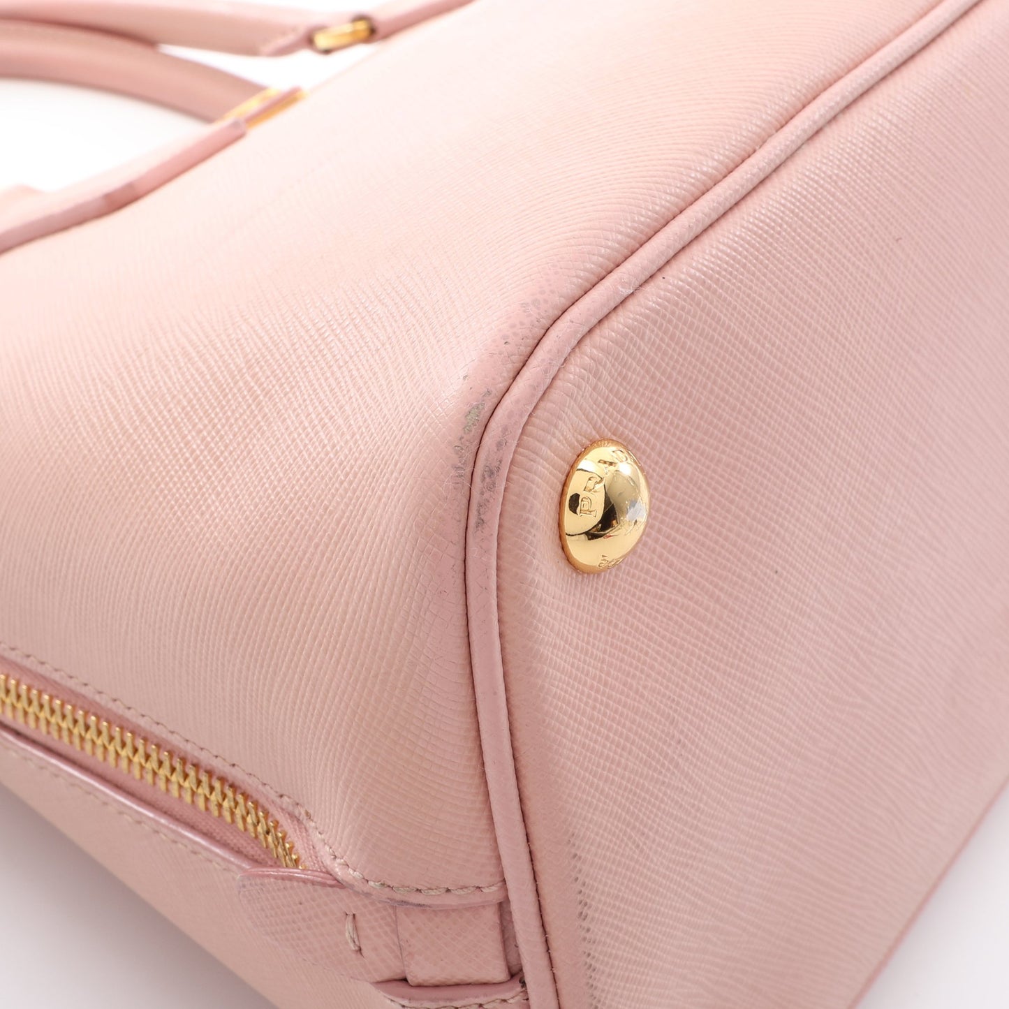 SAFFIANO LUX 2WAY ハンドバッグ サフィアーノレザー ピンク プラダ