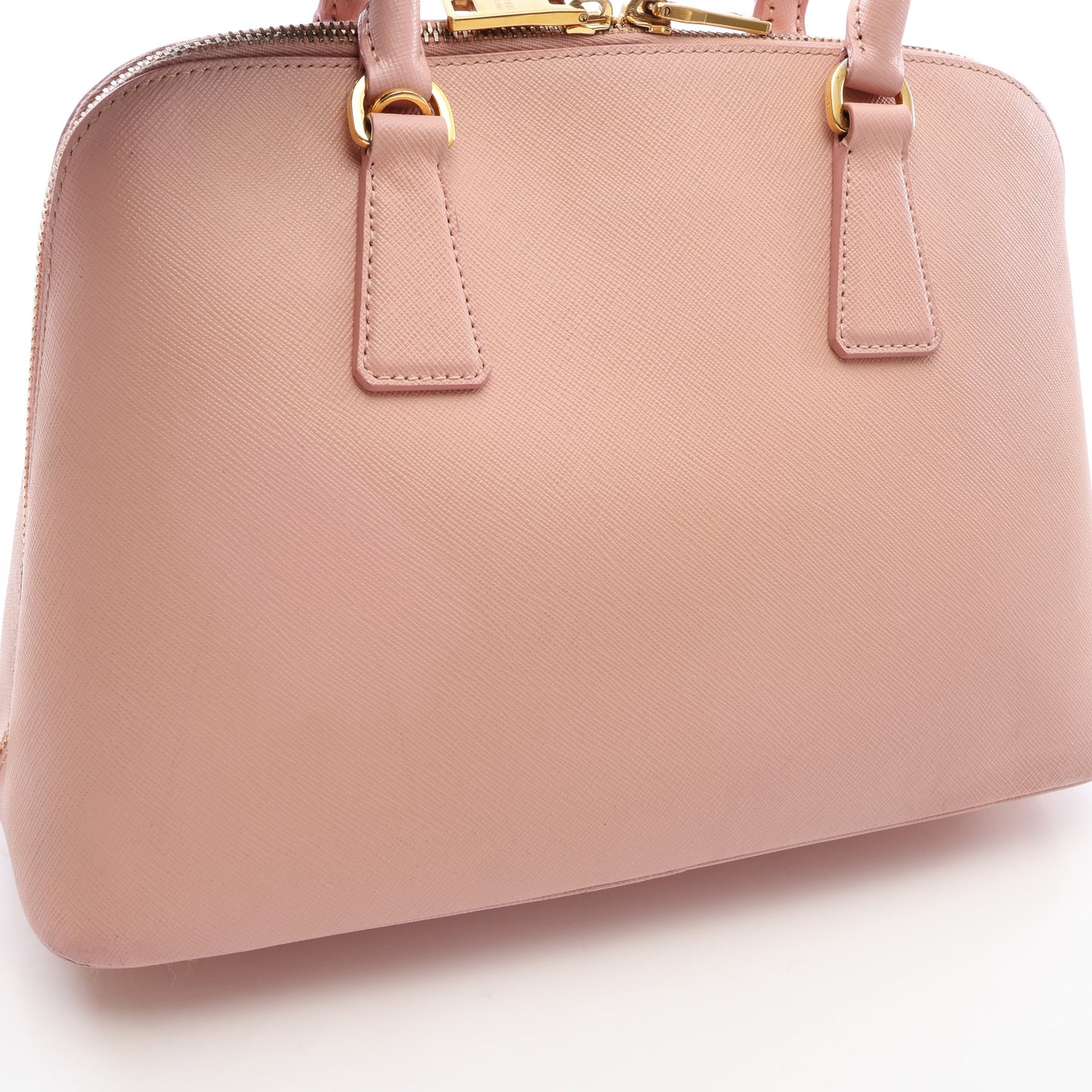 SAFFIANO LUX 2WAY ハンドバッグ サフィアーノレザー ピンク プラダ
