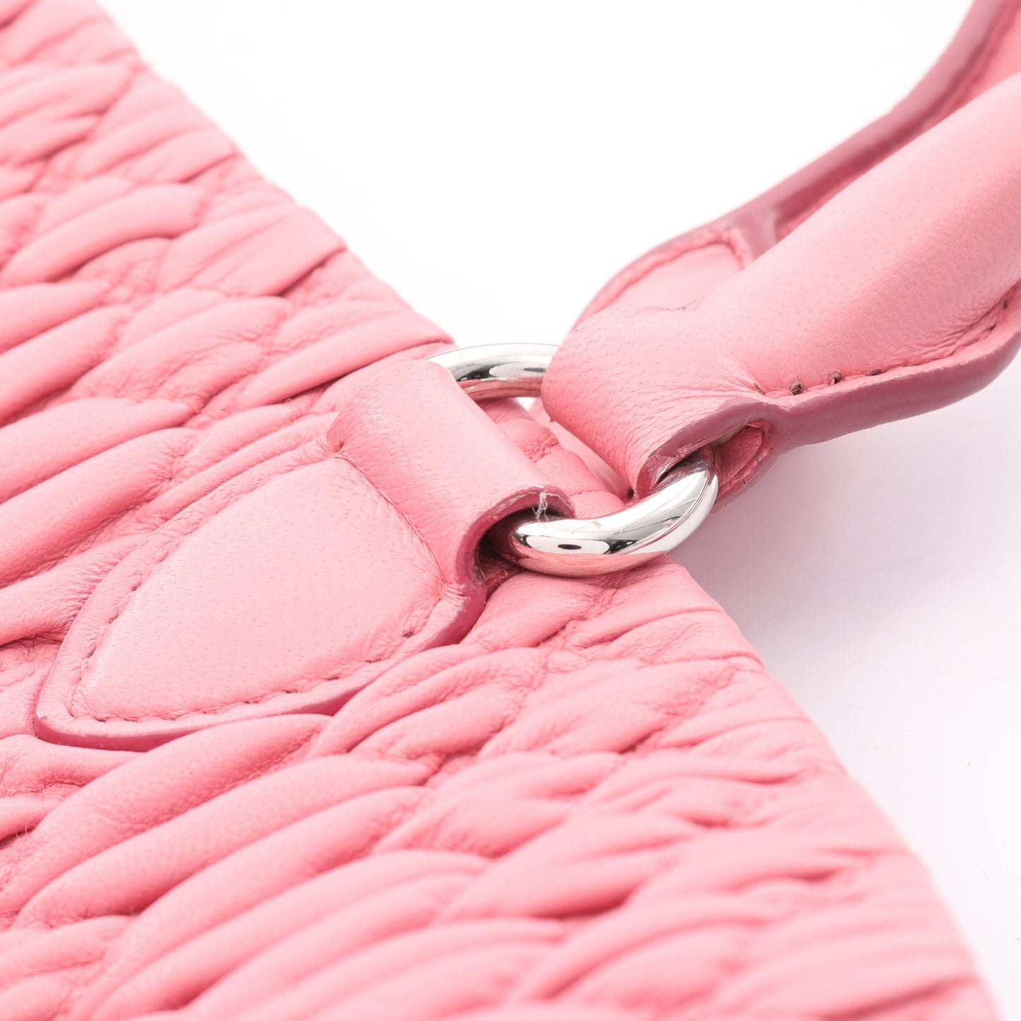 マテラッセ クリスタル 3WAY ハンドバッグ レザー ピンク ミュウミュウ バッグ miu miu