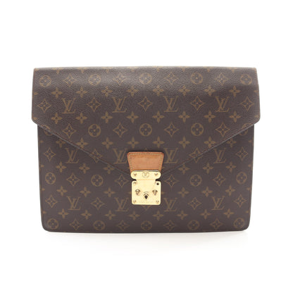 ポルトドキュマン セナトゥール モノグラム クラッチバッグ PVC レザー ブラウン ルイヴィトン バッグ LOUIS VUITTON