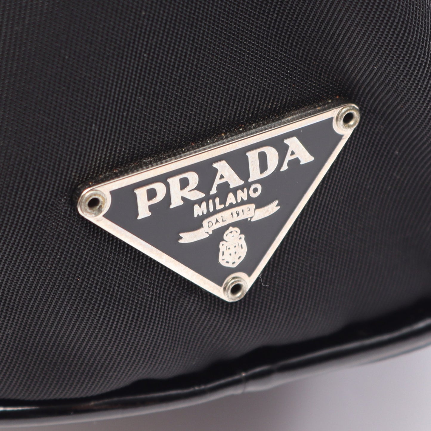 TESSUTO+SAFFIANO ショルダーバッグ ナイロン エナメルレザー ブラック プラダ バッグ PRADA