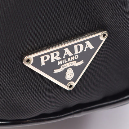 TESSUTO+SAFFIANO ショルダーバッグ ナイロン エナメルレザー ブラック プラダ バッグ PRADA