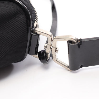 TESSUTO+SAFFIANO ショルダーバッグ ナイロン エナメルレザー ブラック プラダ バッグ PRADA