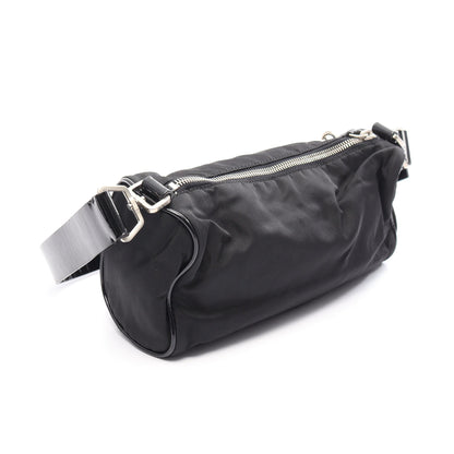 TESSUTO+SAFFIANO ショルダーバッグ ナイロン エナメルレザー ブラック プラダ バッグ PRADA