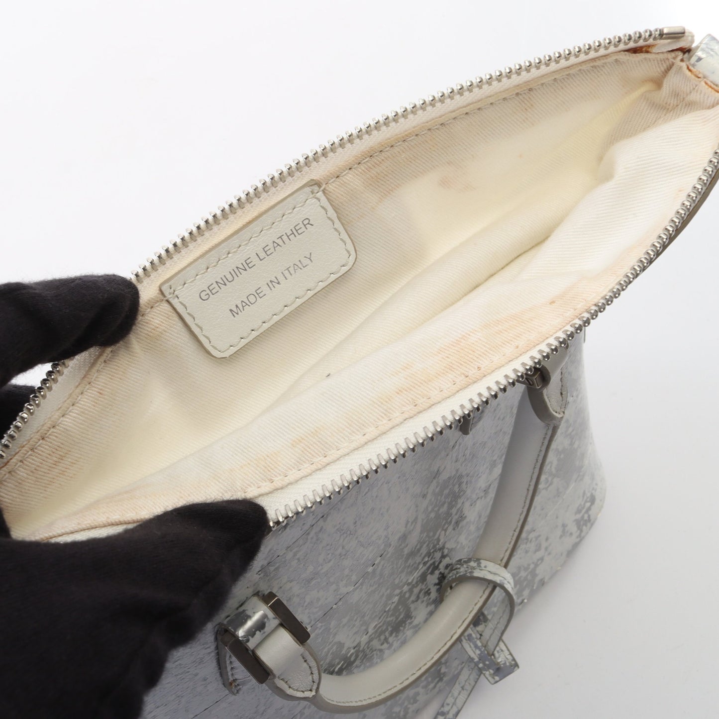 5AC ミニバッグ 2WAY ハンドバッグ レザー シルバー ホワイト メゾンマルジェラ11 バッグ Maison Margiela 11