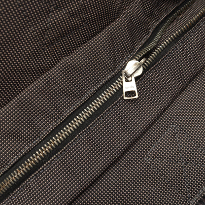 エールラインMM ハンドバッグ トートバッグ ナイロンキャンバス ダークグレー シルバー金具 エルメス バッグ HERMES