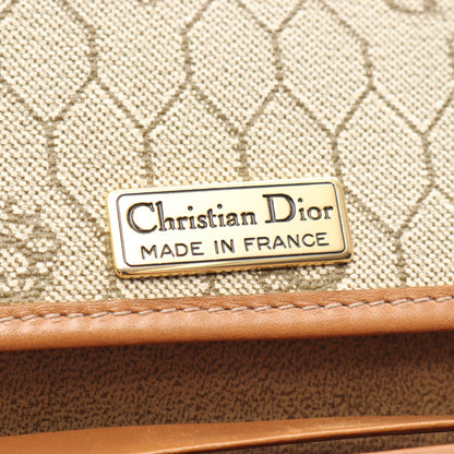 ハニカム チェーンショルダーバッグ PVC レザー ベージュ ブラウン クリスチャンディオール バッグ Christian Dior